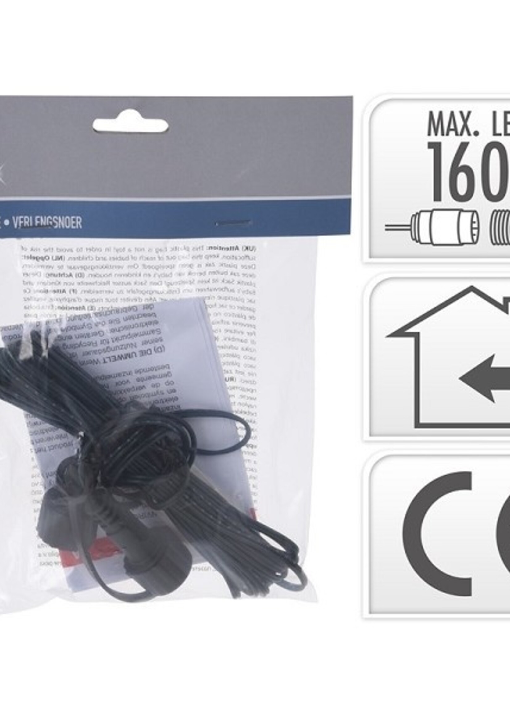 Verlengkabel voor koppelverlichting 5m buiten 31Volt voor max.1600 LED in- en outdoor