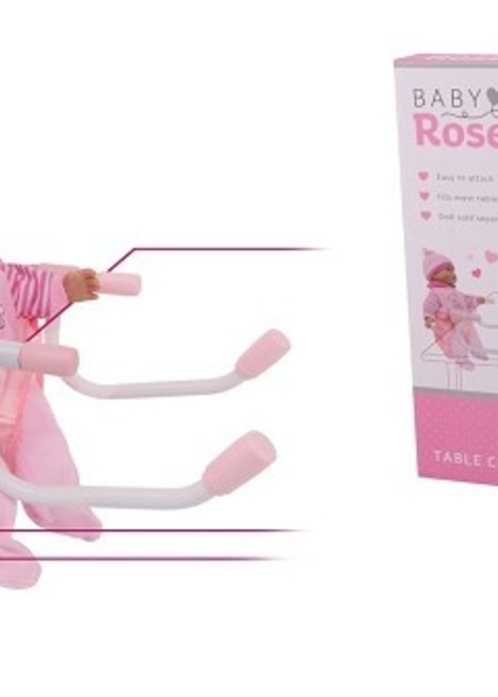 John Toy Baby Rose tafelstoel (geschikt voor poppen van 35-45cm)