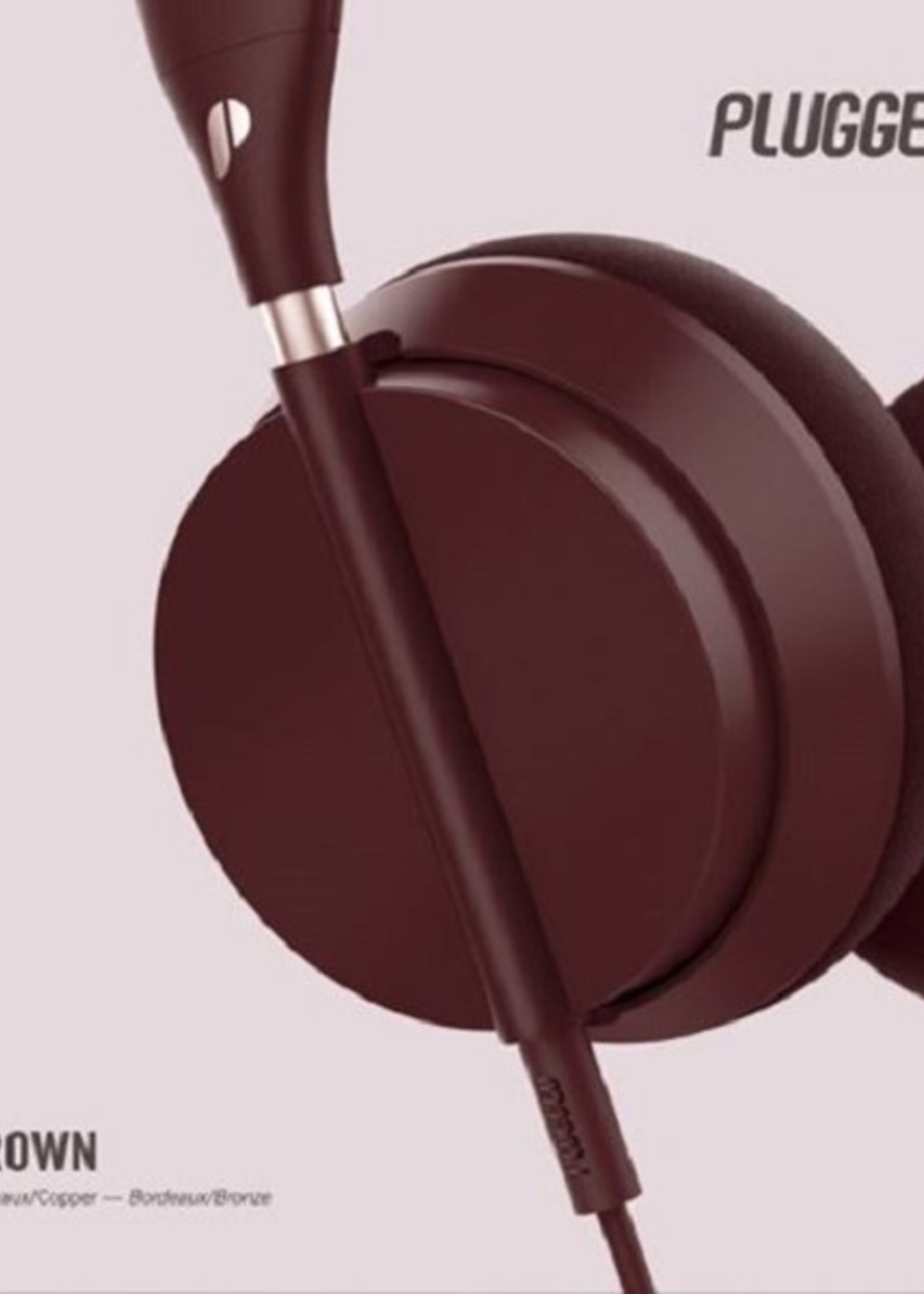 Plugged Crown Over-ear Hoofdtelefoon bordeaux/koper