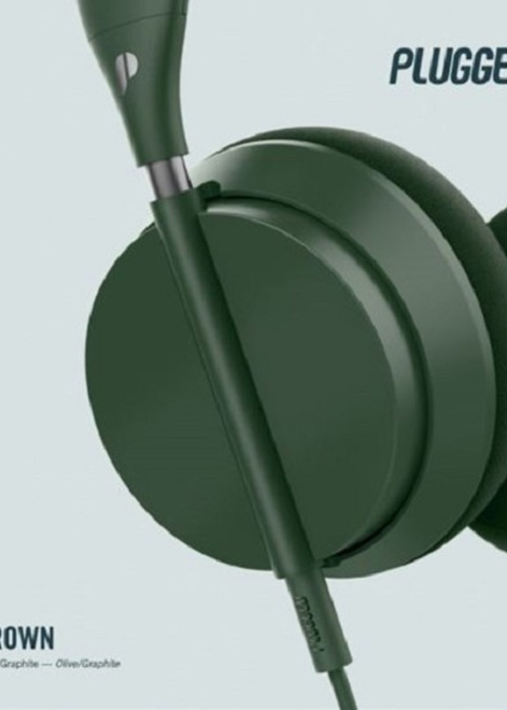 Plugged Crown Over-ear Hoofdtelefoon olijf groen/grafiet