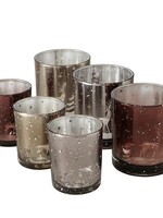 Boltze Home Theelichthouder glas 2-delig Helli H8 en10cm