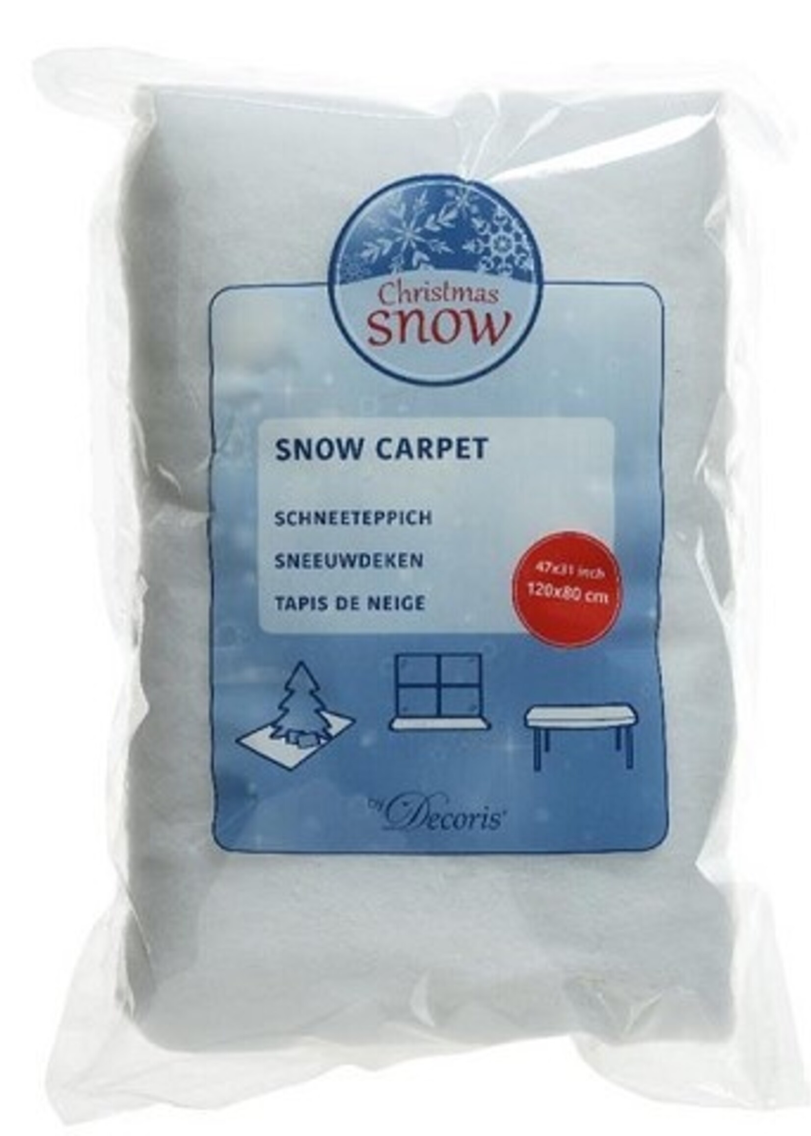 Sneeuwdeken wit 120x80cm 100% polyester