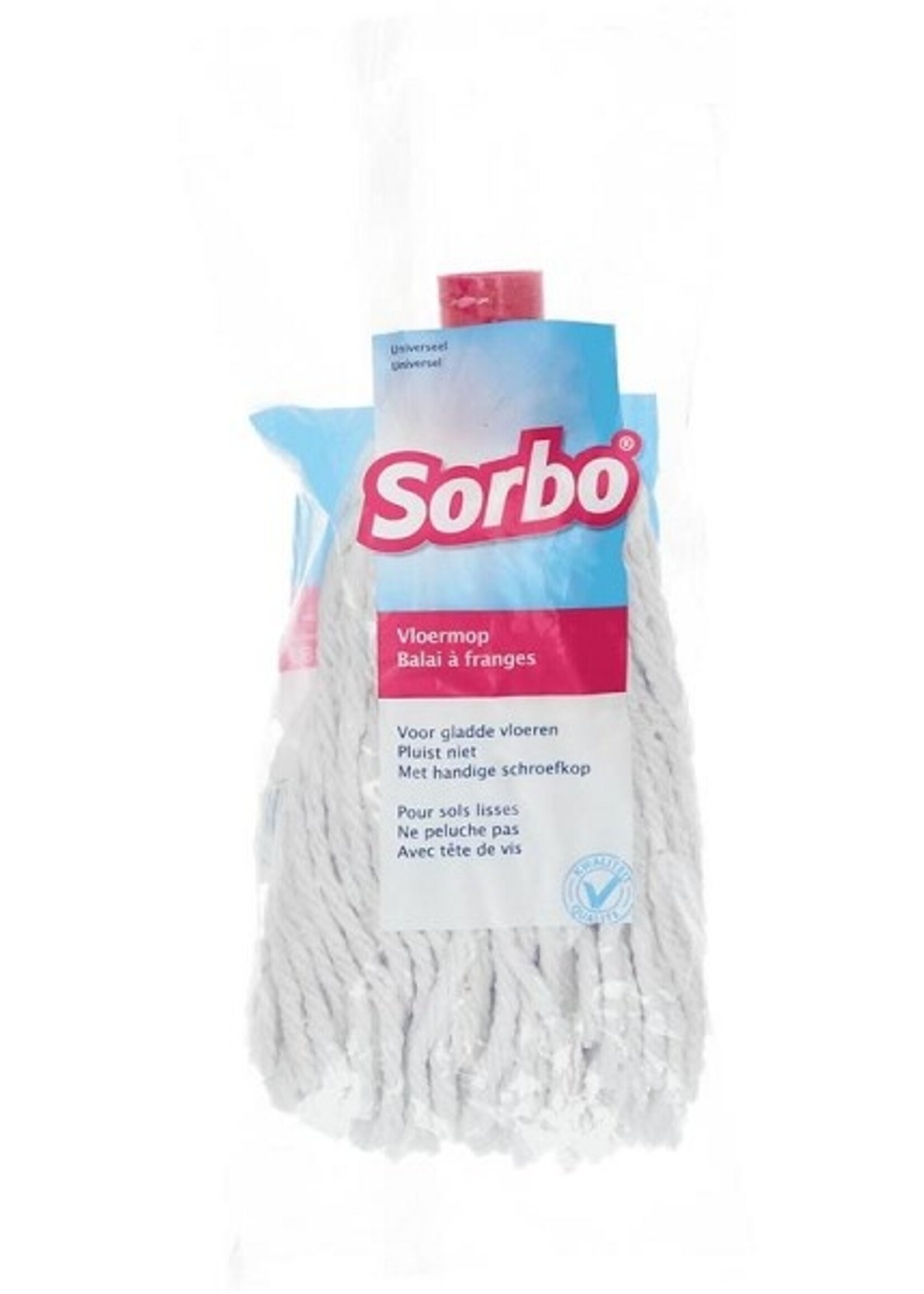Sorbo Vloermop 125 gram katoen met rode sluiting