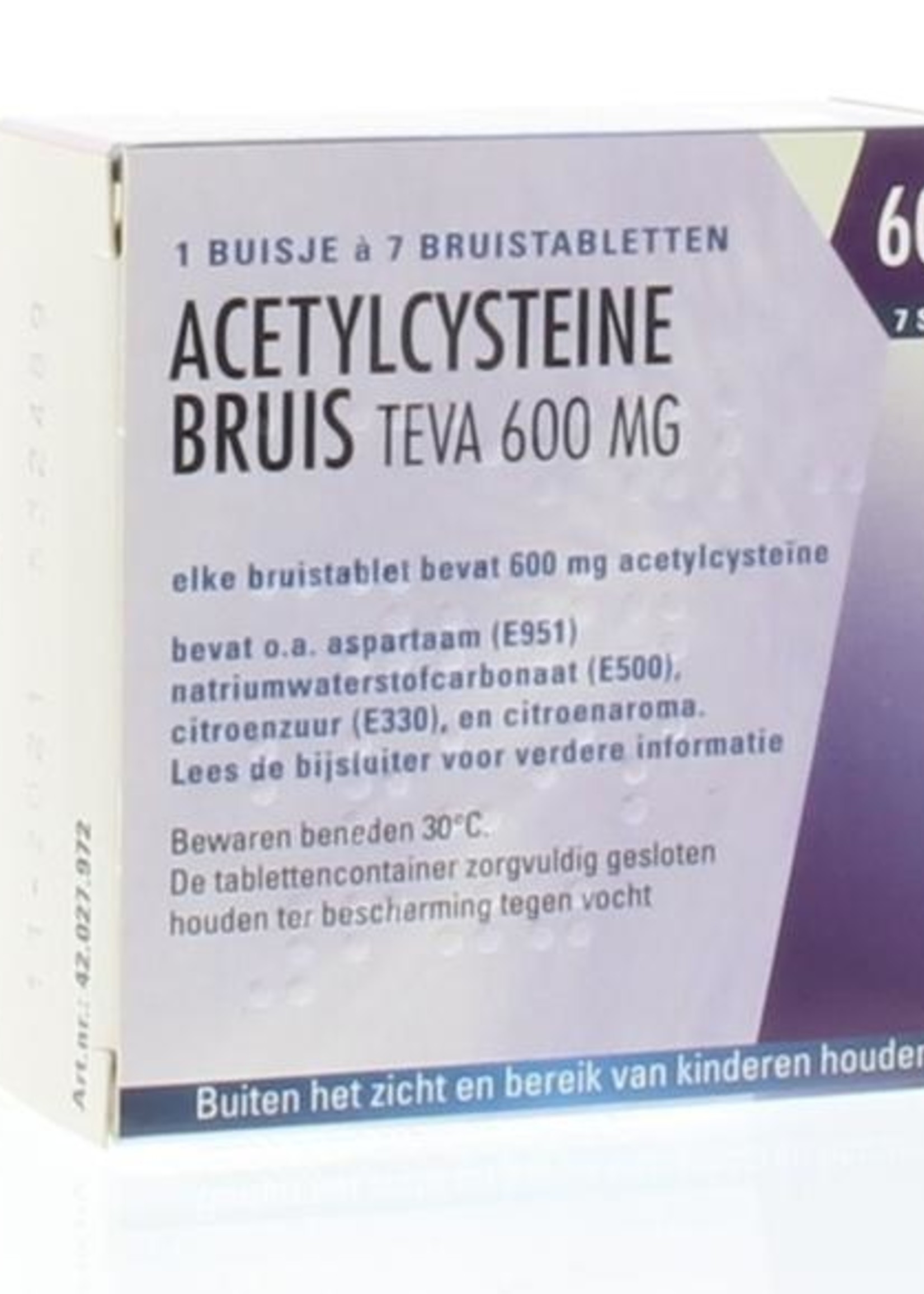 Teva Acetylcysteine 600 mg 7brt