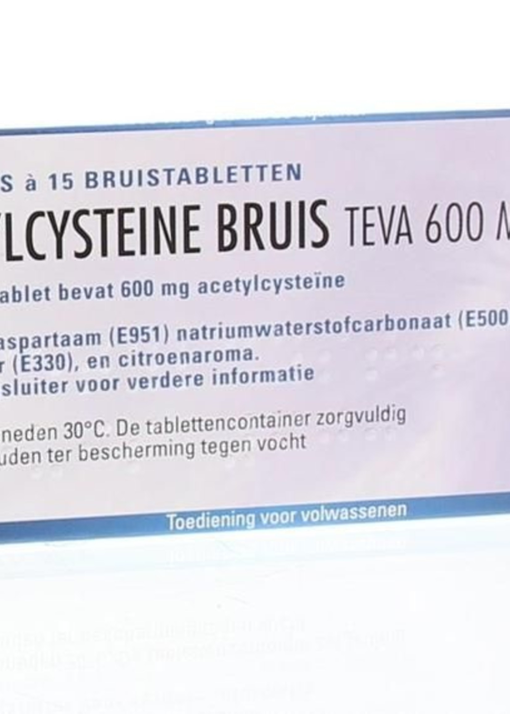 Teva Acetylcysteine 600 mg 30brt