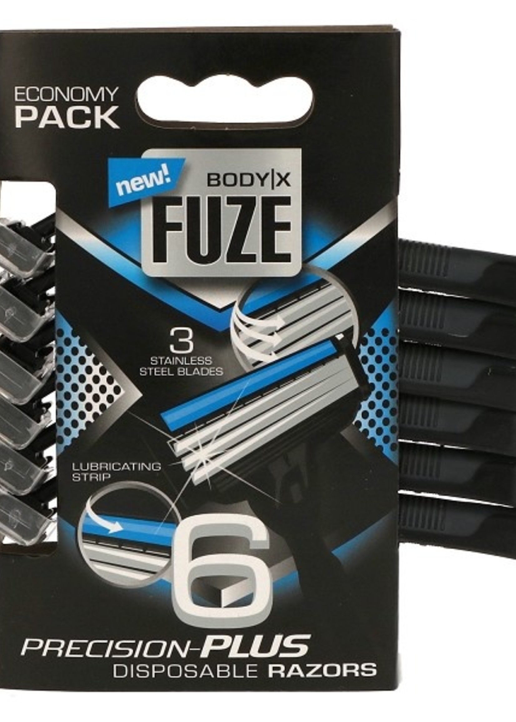 Body-X Fuze Wegwerpscheermesjes 6pcs Triple Blades