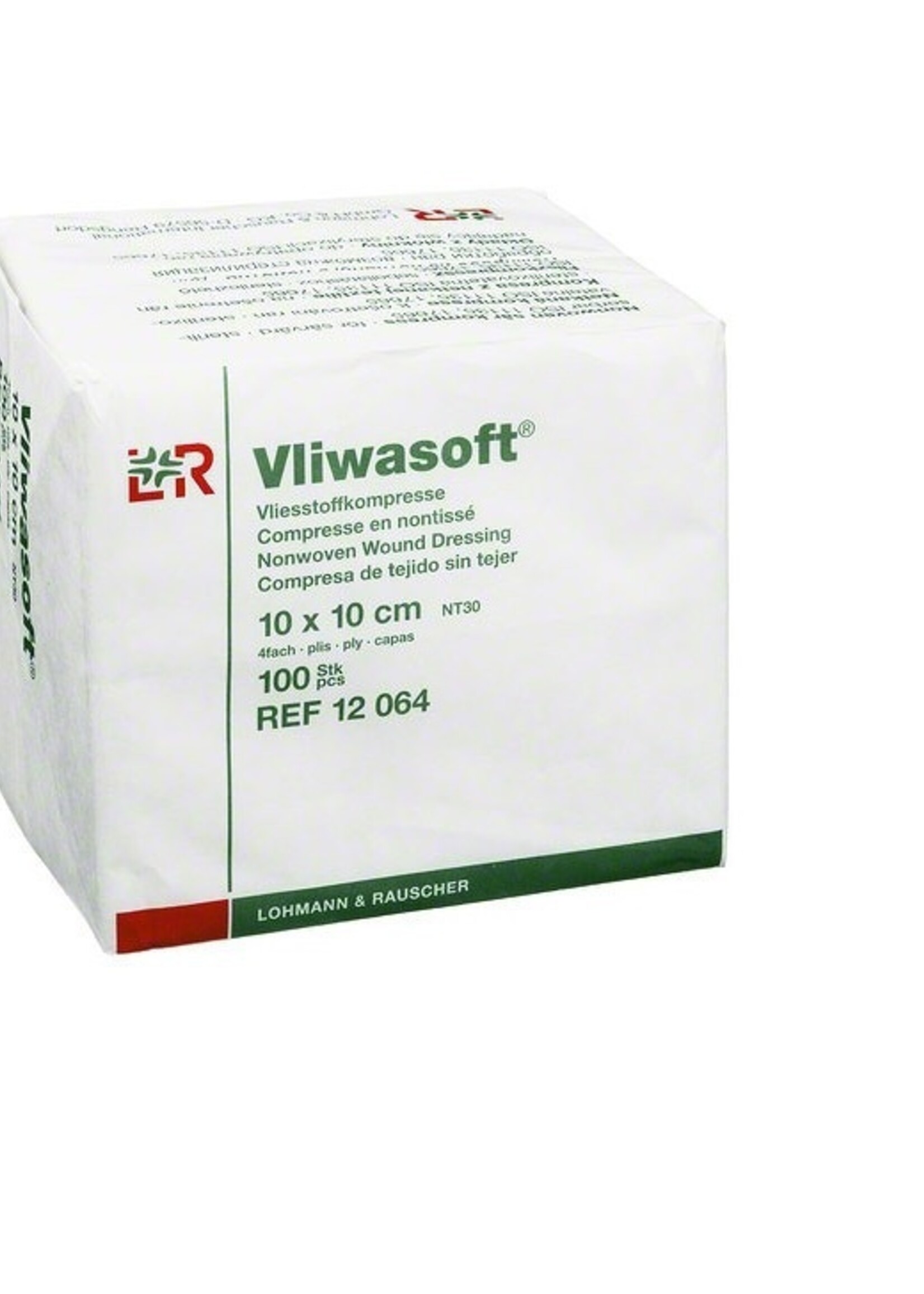 Vliwasoft Vlieskompres 10 x 10 cm 4-laags 100st