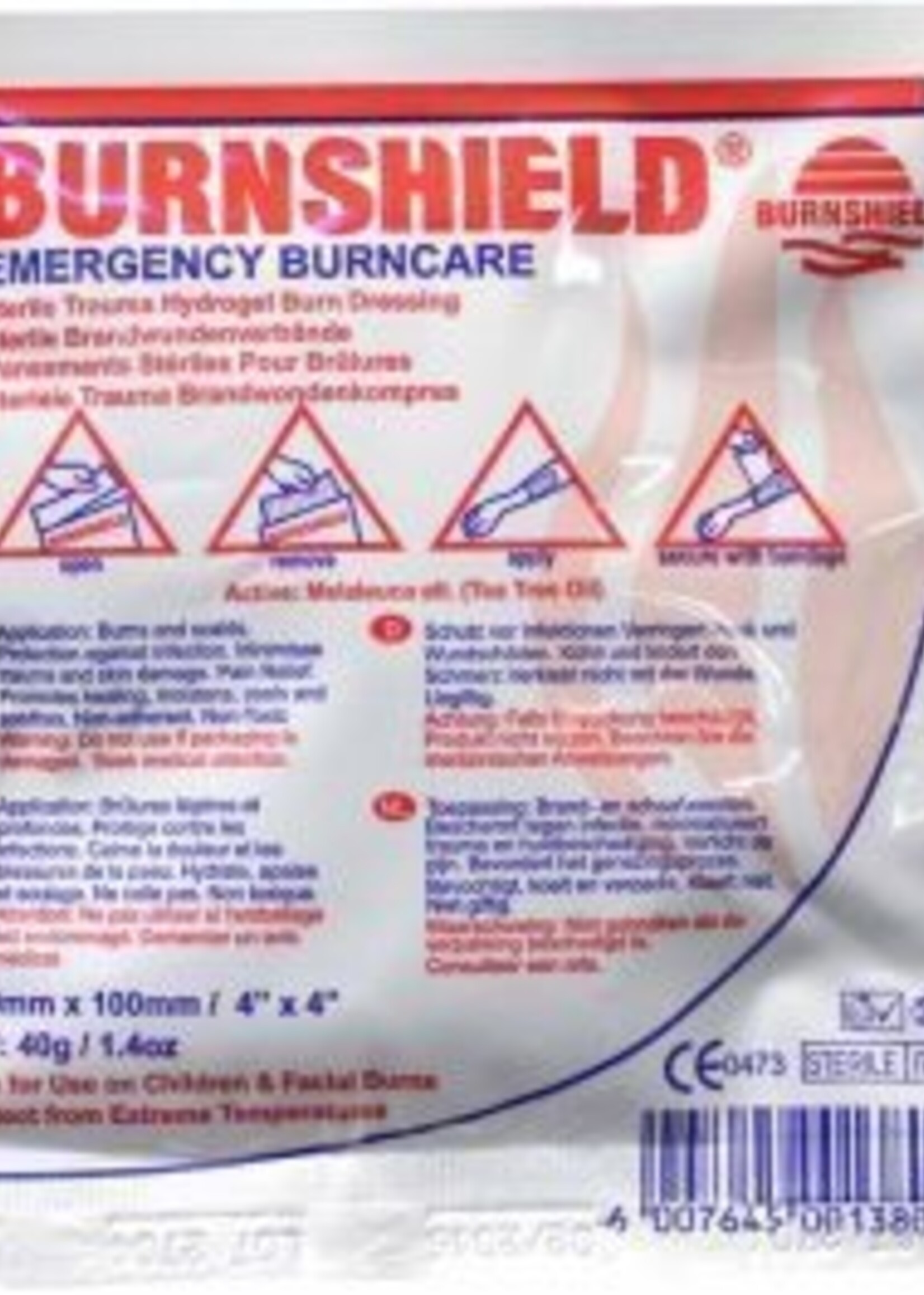 Burnshield Hydrogel kompres 10x10 cm 1st