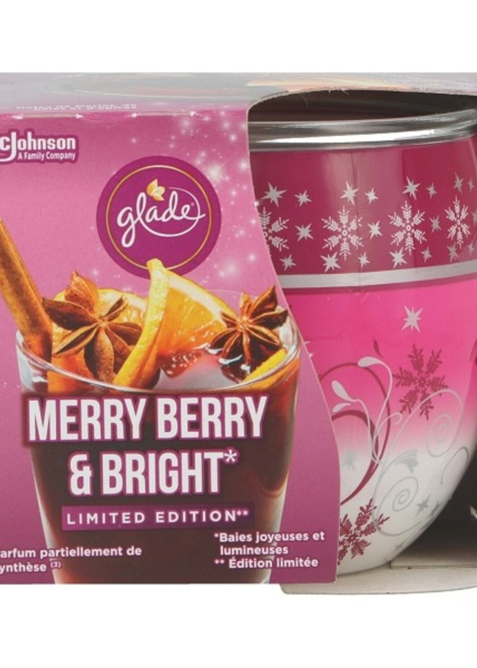 Glade geurkaars Merry Berry & Bright 120gr