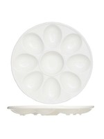 Eierschaal porselein voor 10 eieren Ø21 cm