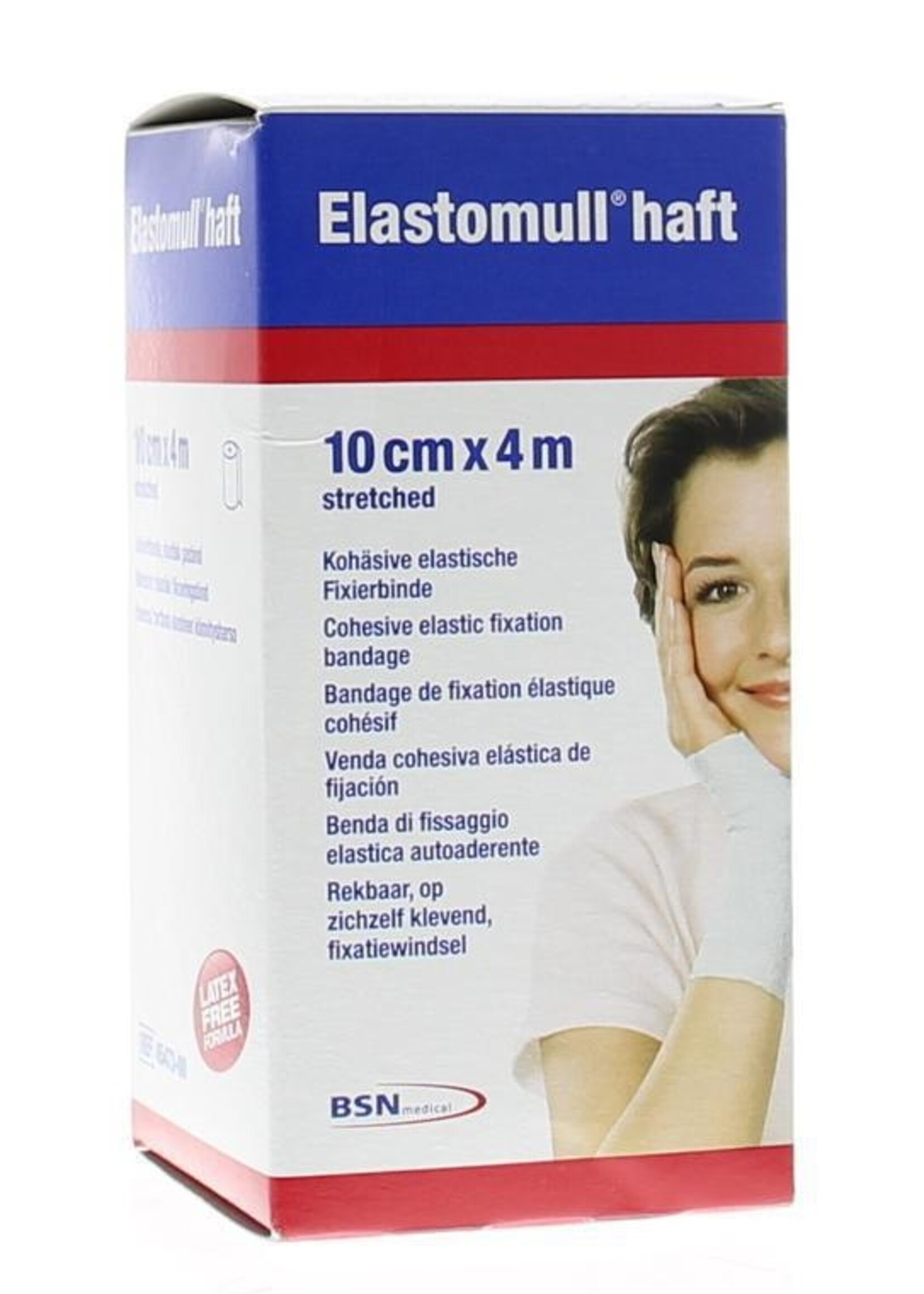 Elastomull Elastomull haft 10cm x 4m 45473 1rol