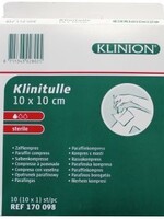 Klinion Klinitulle Zalfkompres 10x10cm 10ST