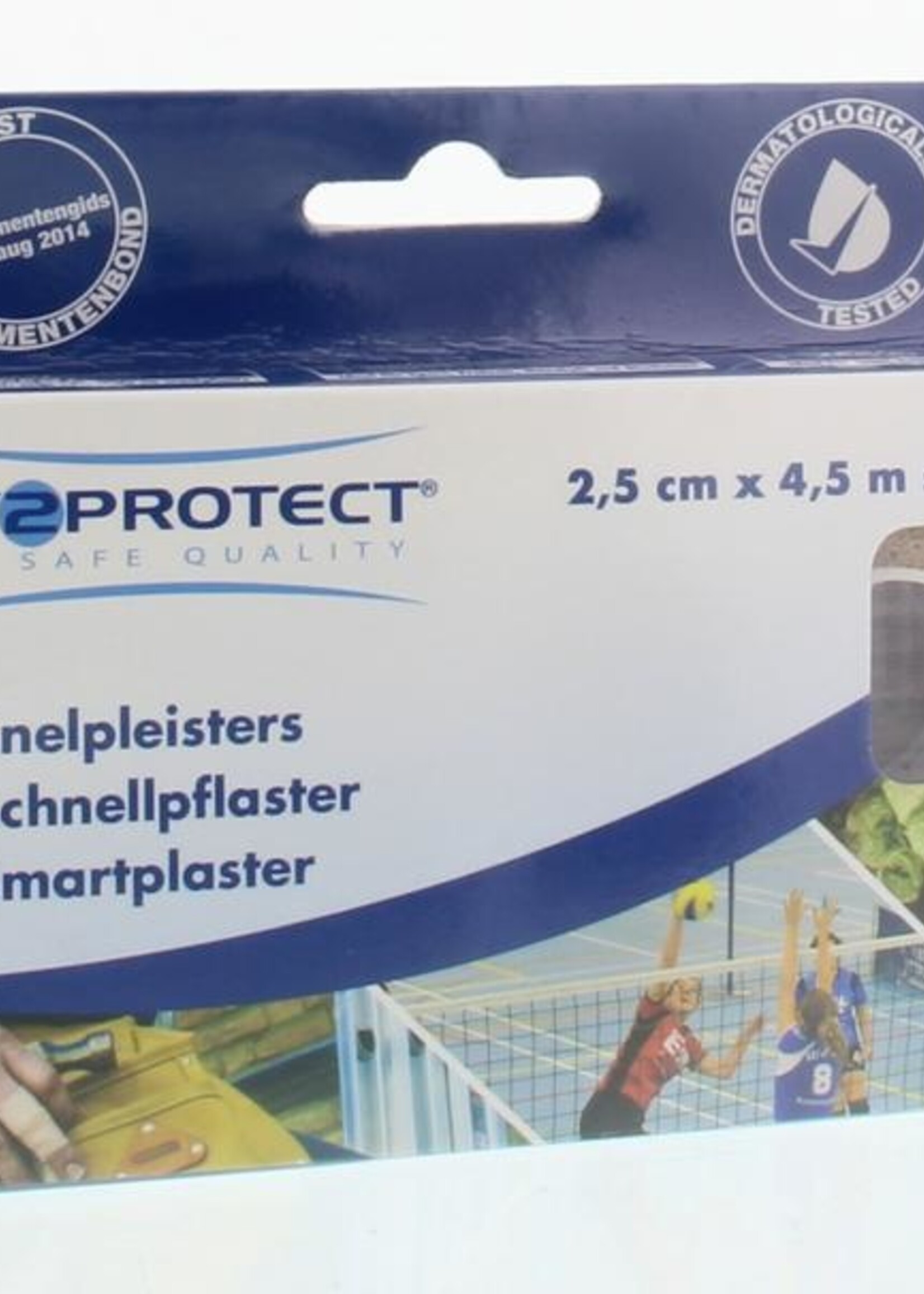 Joy2protect Snelpleisters huidskleur 2.5 cm x 4.5 m 2rol