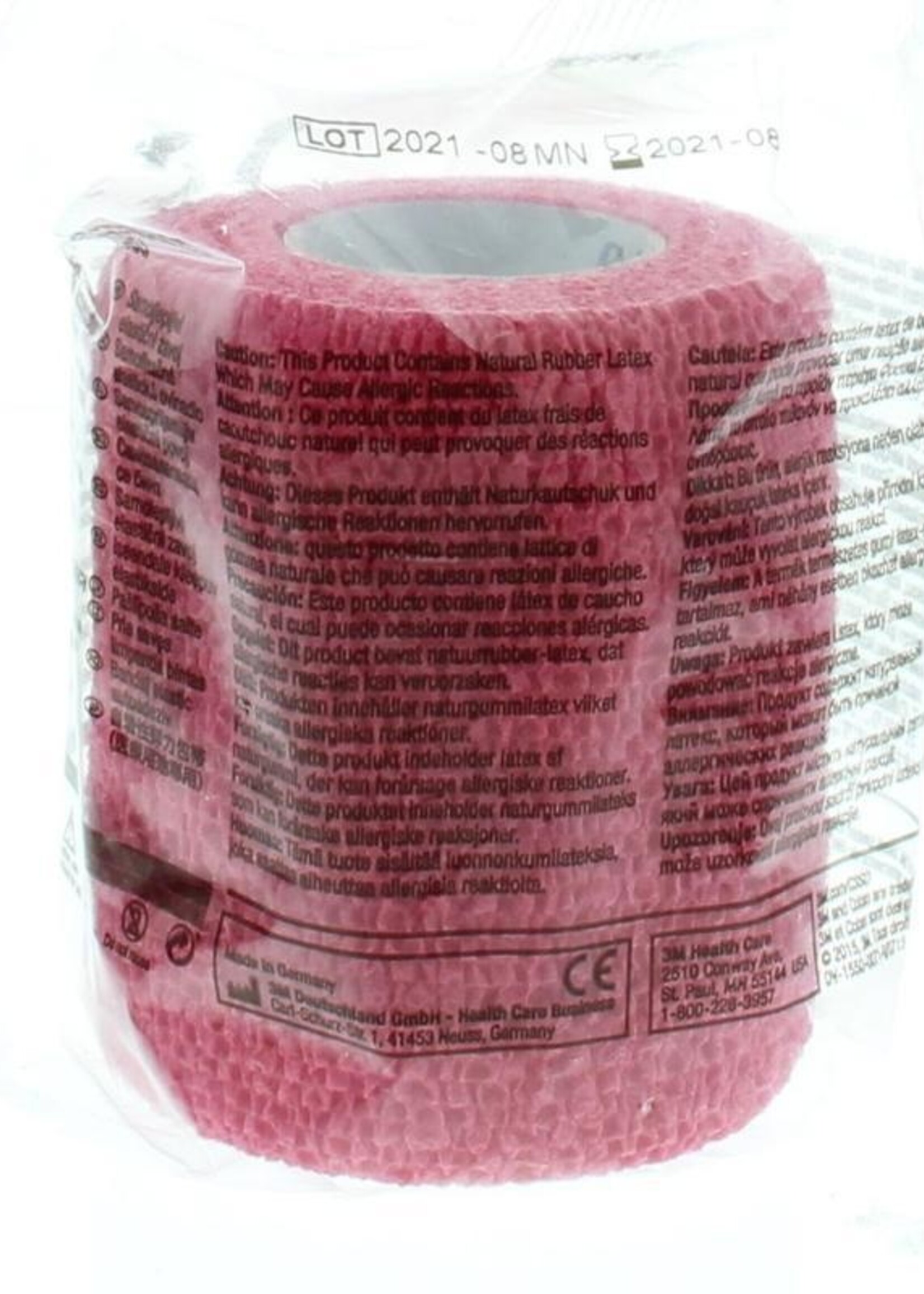 3M Coban Zelfklevende Zwachtel Rood 7,5 cm x 4,5 cm 1 rol