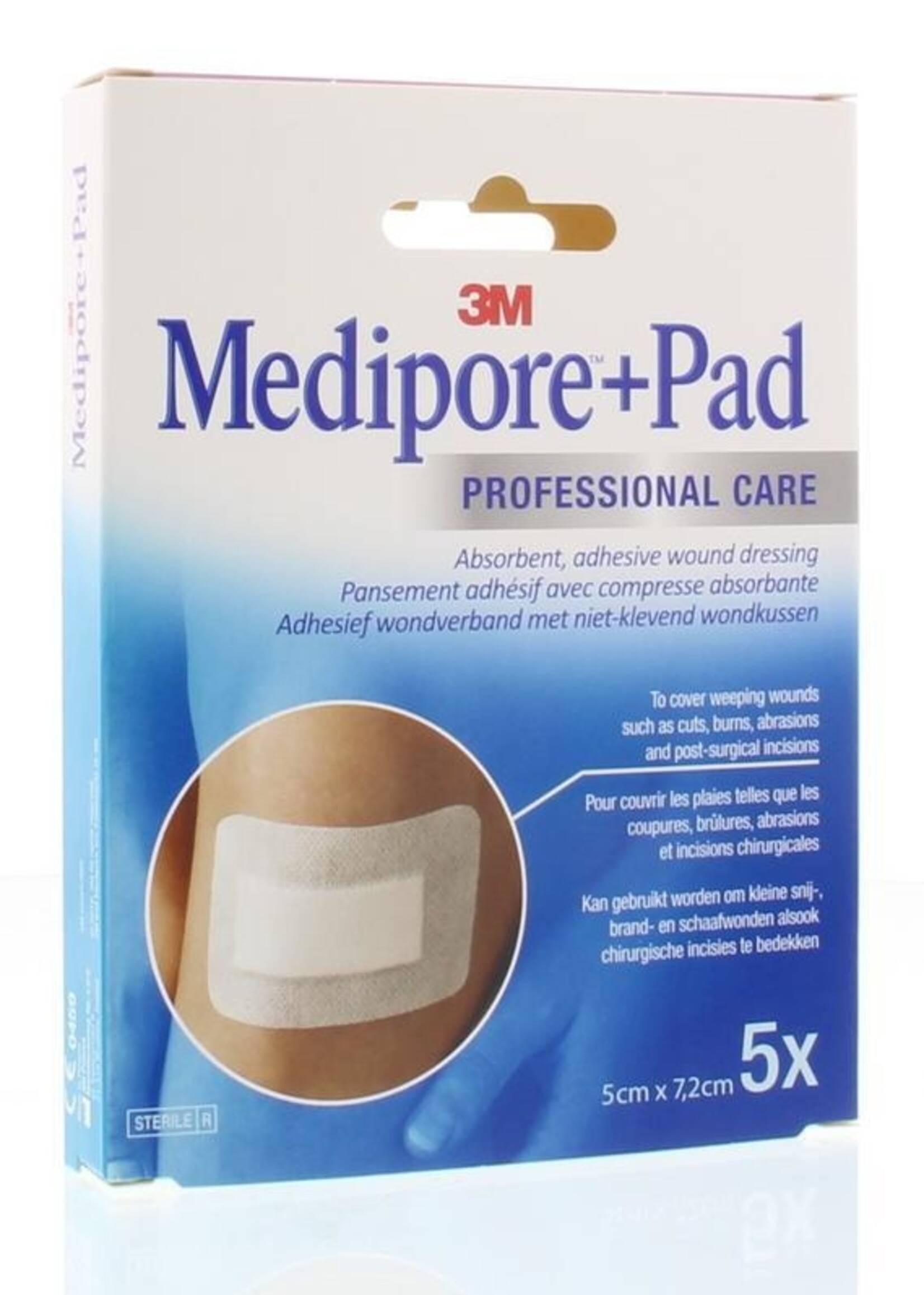 3M Medipore 5 x 7.2 cm Zelfklevend Wondverband 5 stuks