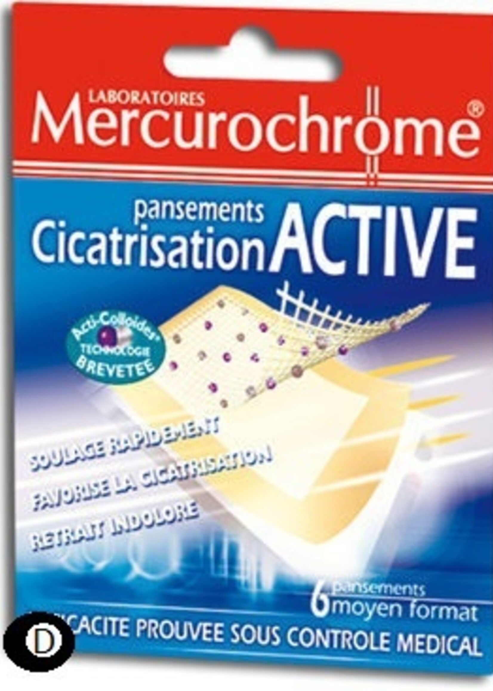 Mercurochrome Pleisters Actieve Genezing 6 stuks