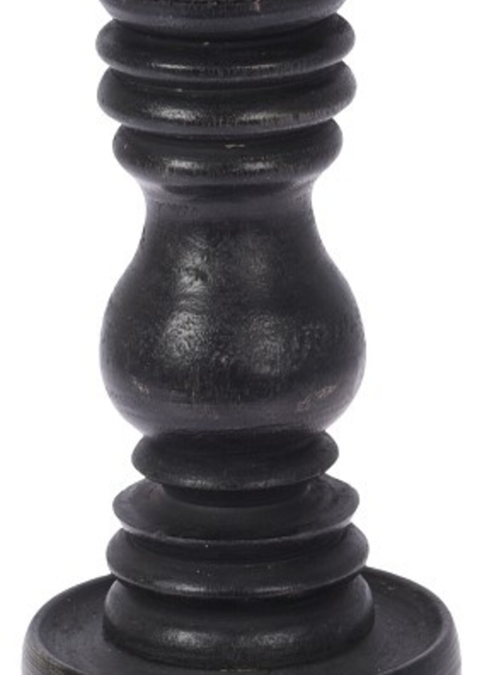 Kandelaar H20Cm B10cm Zwart mangohout