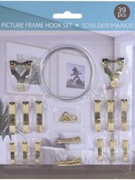 Schilderij haakjes set 39-delig