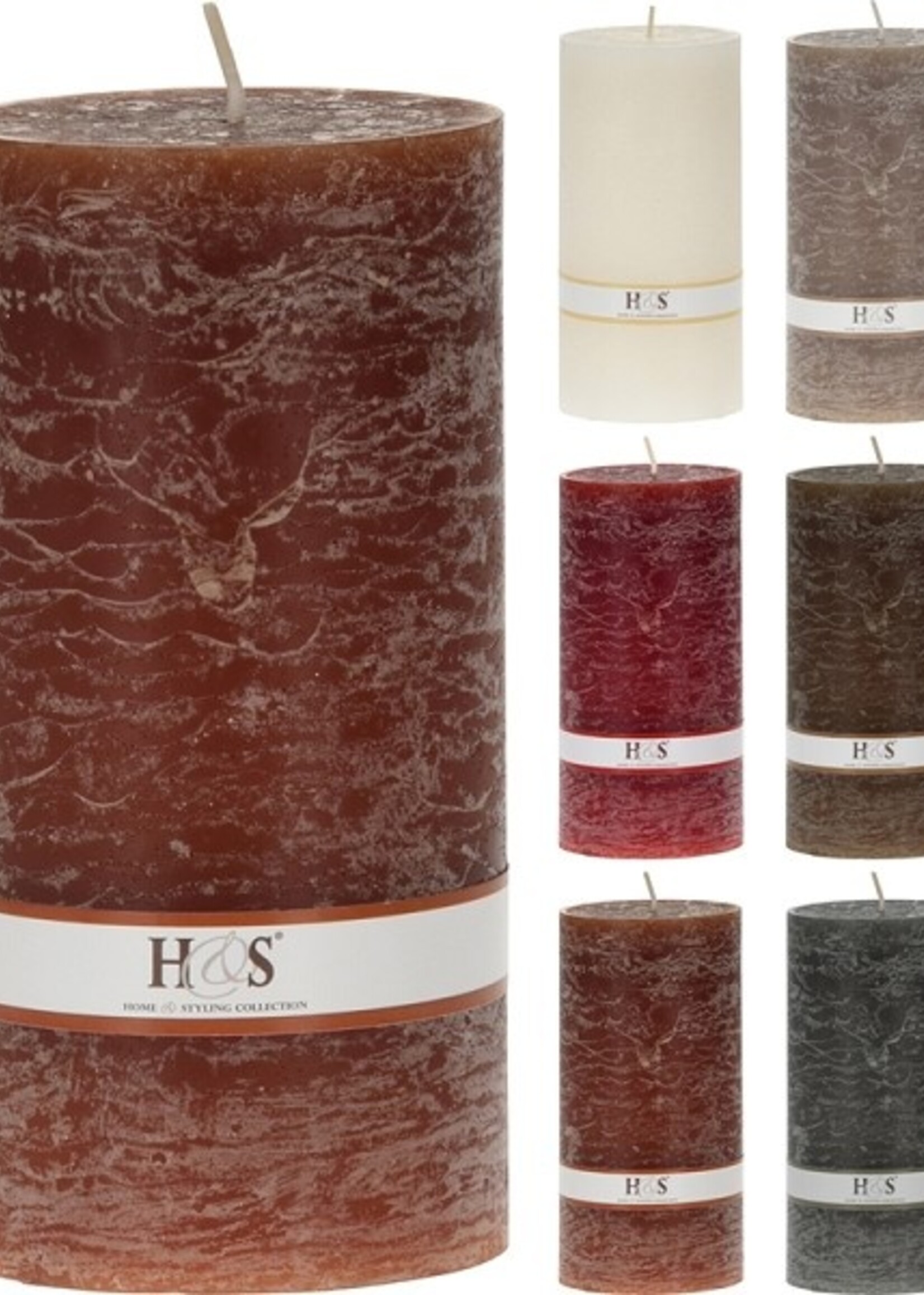 Stompkaars rustiek 7X14cm per stuk