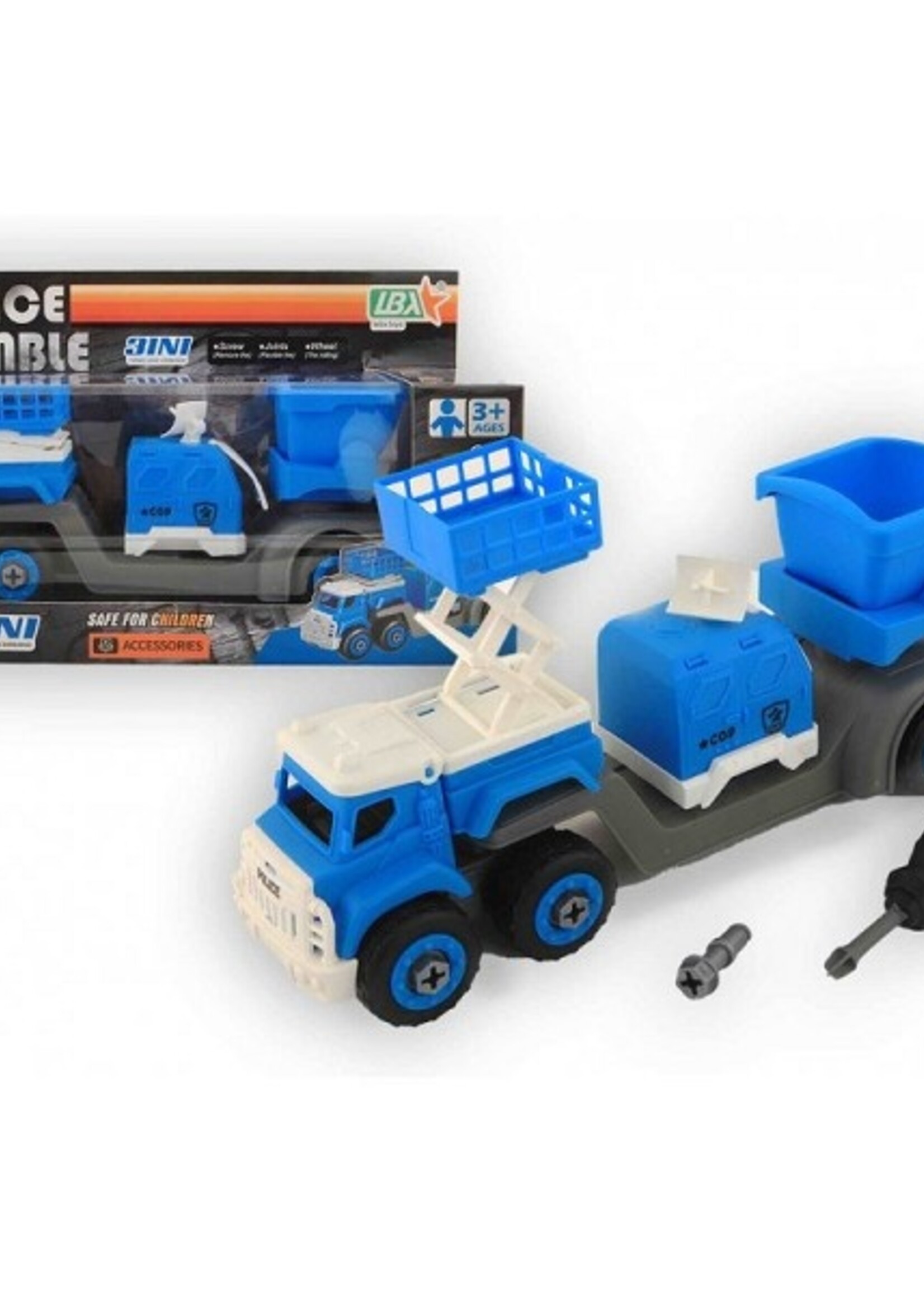 Politie Vrachtauto 3-in-1 demontabel 27cm