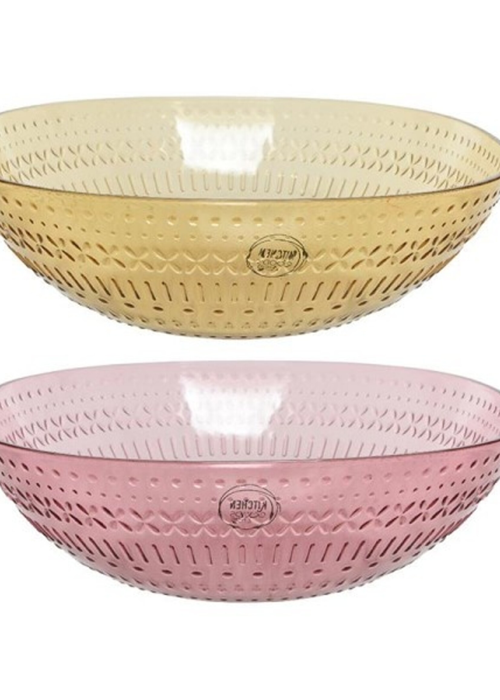 Decoris Schaal kunststof Ø25-H7.8cm voor binnen of buiten per stuk