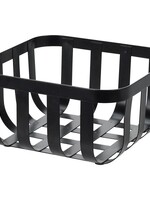 Fruitmand vierkant metaal 19,5x19,5cm zwart