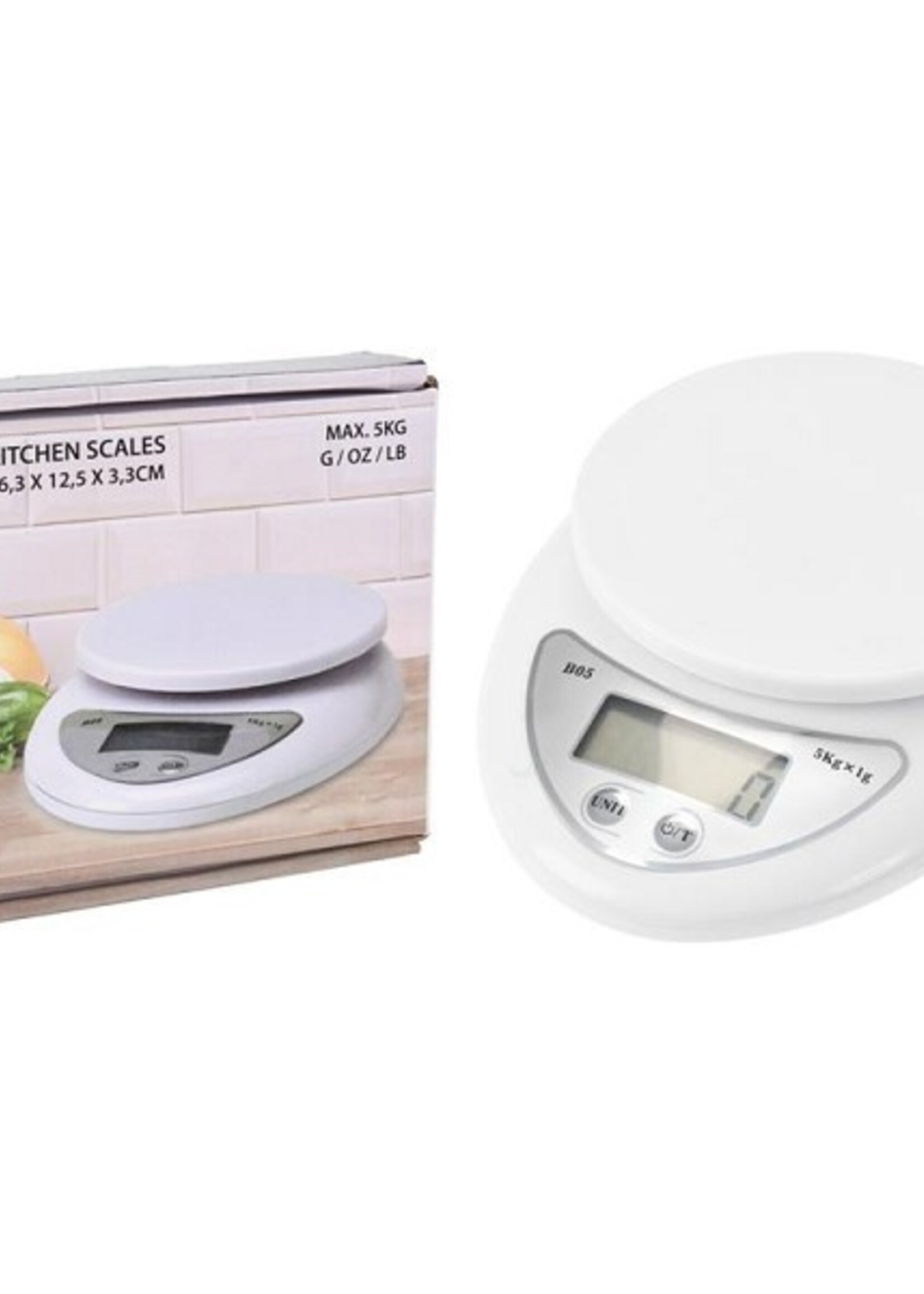 Keukenweegschaal kunststof wit