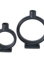 Boltze Home Kandelaar Valongo 2-delige set 11xh14/16xh19cm zwart