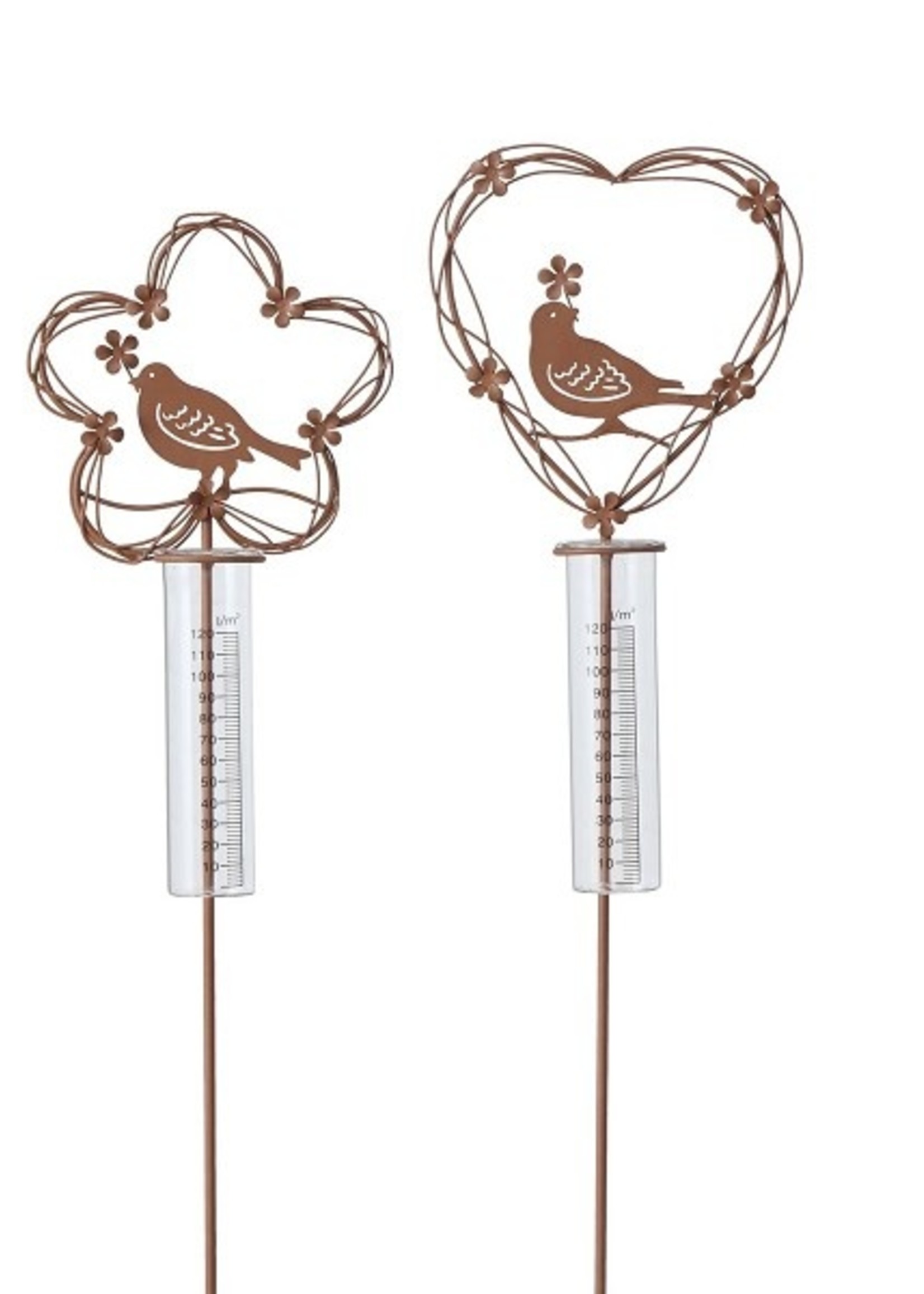 Boltze Home Regenmeter Orvo metaal h100cm roest per stuk