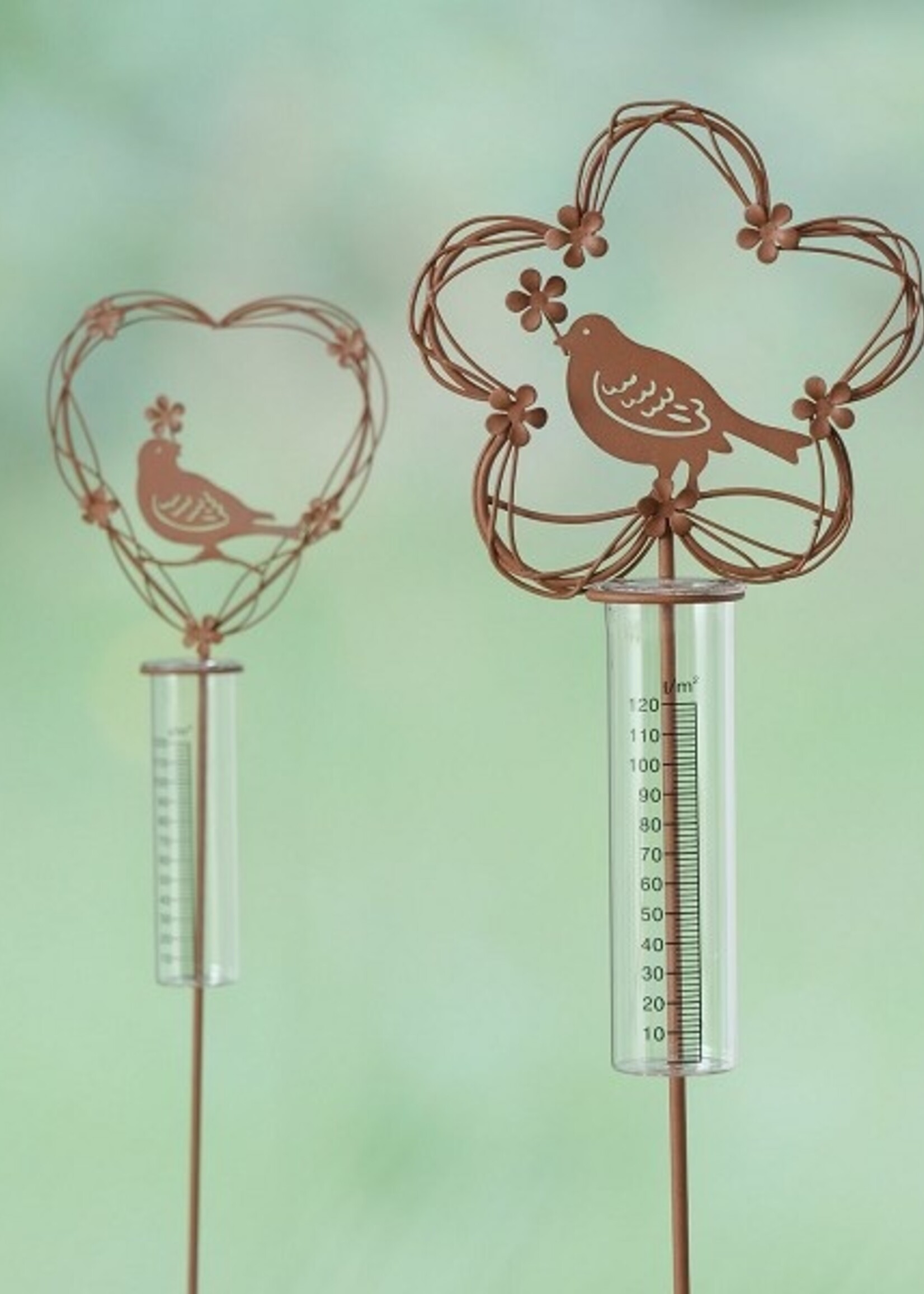 Boltze Home Regenmeter Orvo metaal h100cm roest per stuk