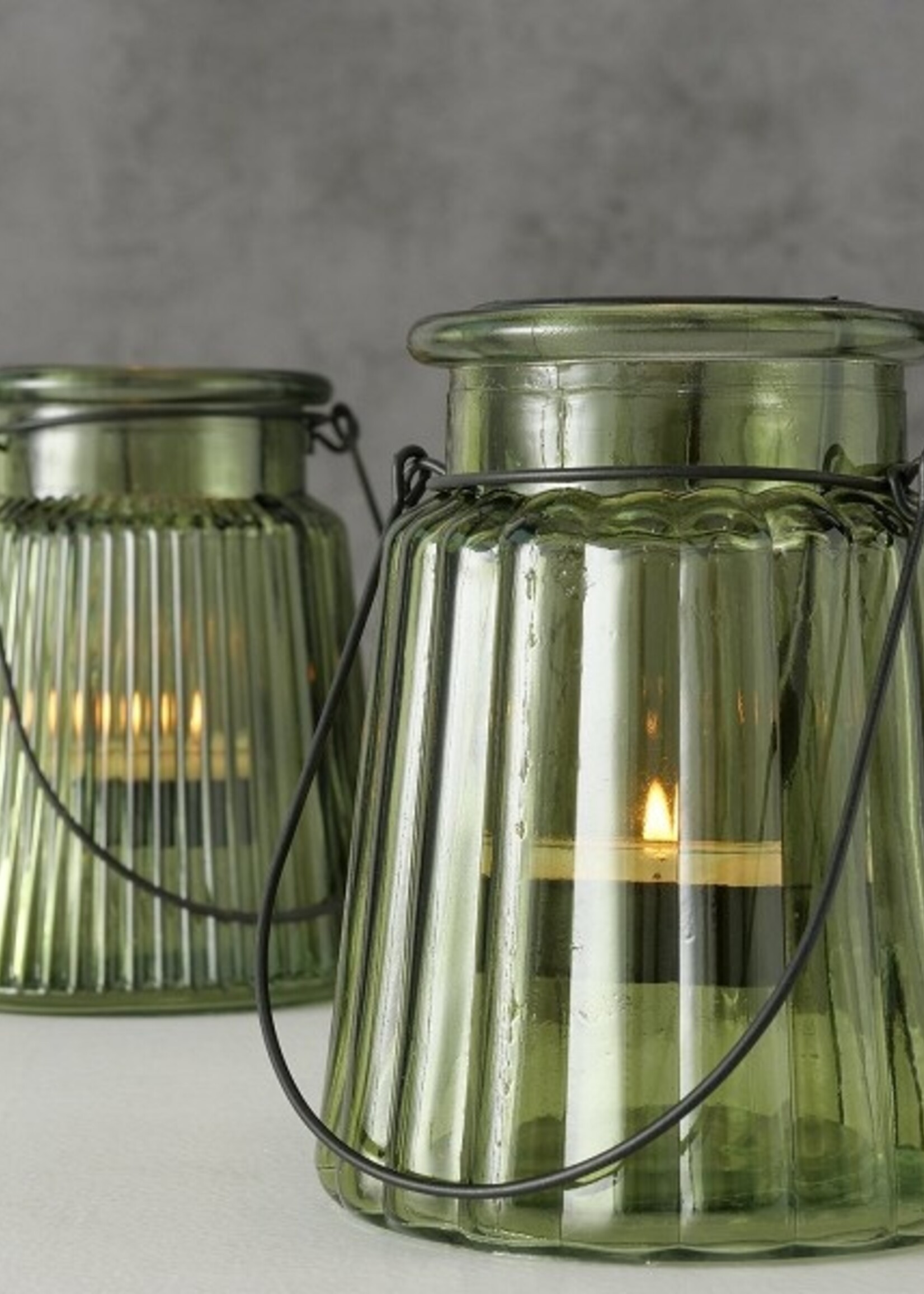 Boltze Home Theelichthouder Laurenia Ø10xh13cm groen