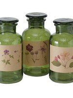 Boltze Home Apothekersfles glas Drya Ø10xh22cm groen