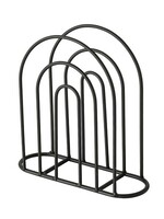 Boltze Home Servethouder Ronia metaal 18x6xh18cm zwart