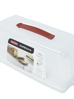 Curver Cakedoos rechthoek wit/transparant 36x15x14 (lxbxh)