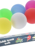 Tafeltennisballen gekleurd doosje a 6 stuks