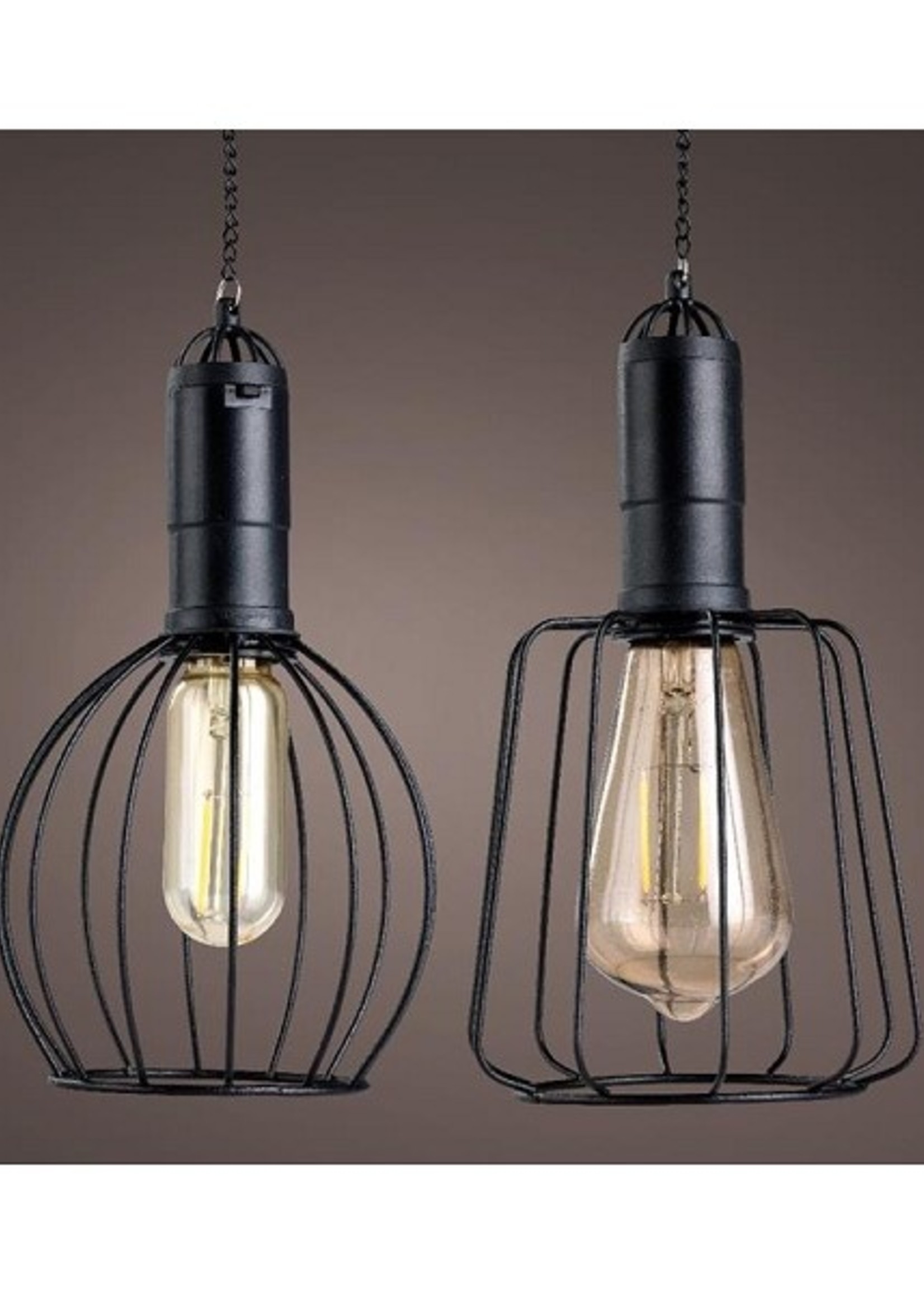 Lumineo LED solar hangverlichting metaal voor buiten dia13x50cm-1L