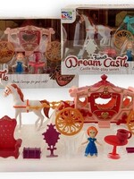 Koets met paard circa 20cm met accessoires