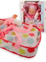 Pop met zacht lijf 33cm met reiswieg 32 X 22 X 10 cm