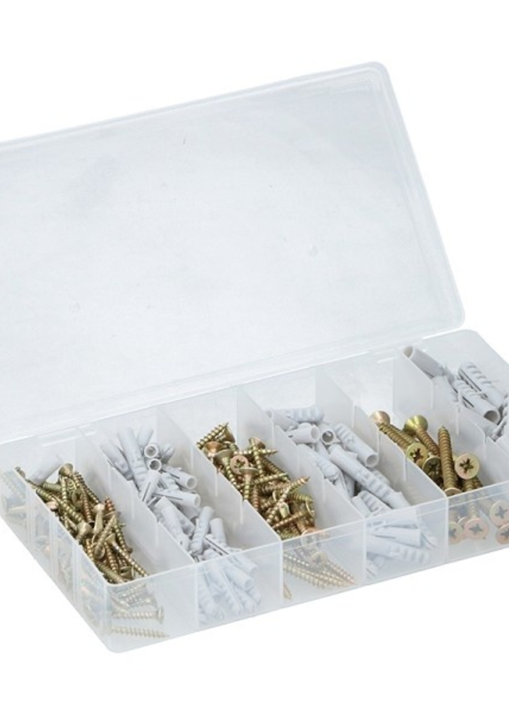 Kinzo Schroeven & pluggenset 249-delig in kunststof doosje