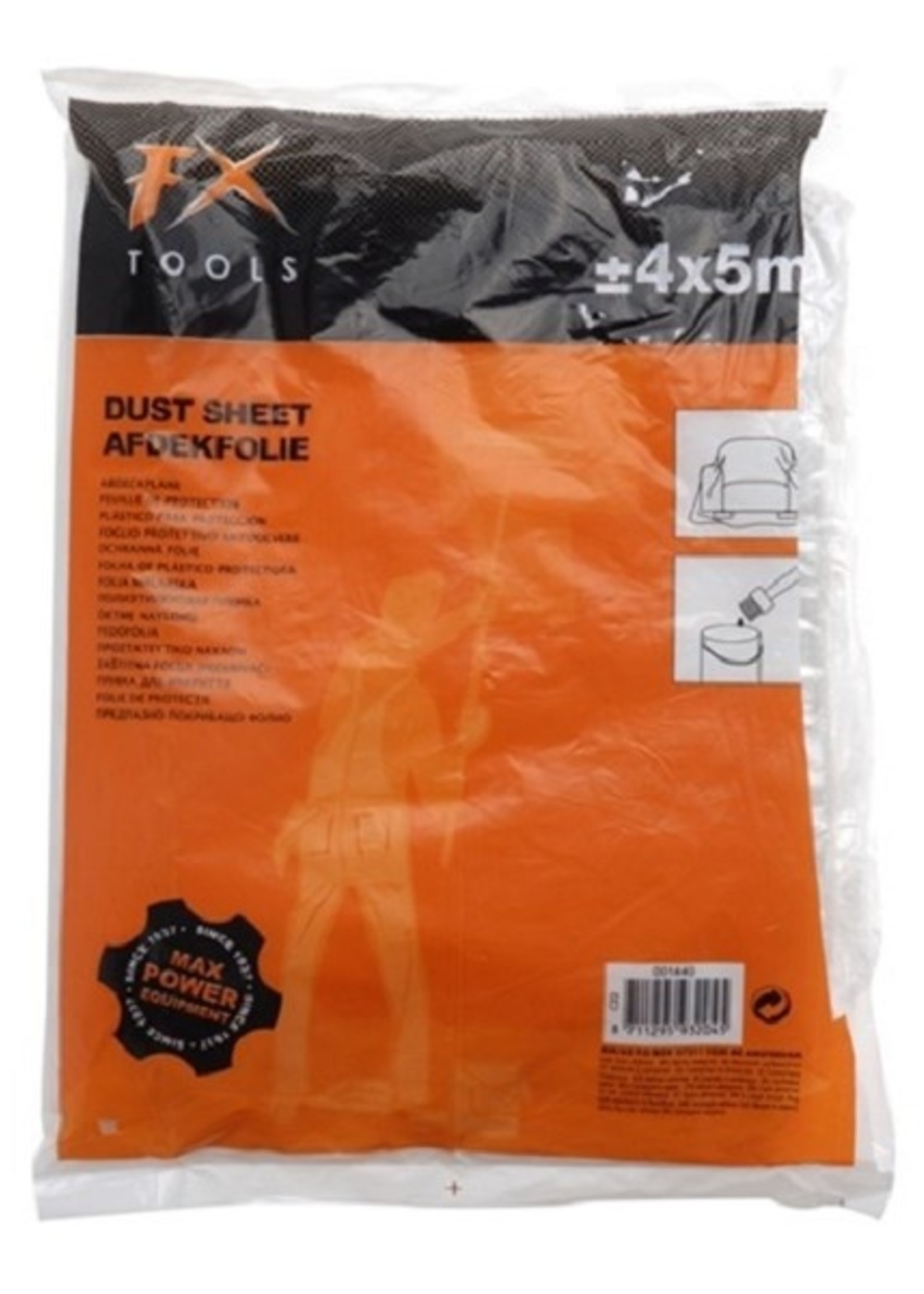 Afdekfolie transparant 400x500cm