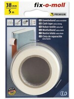 Powerband textiel 5mx38mm wit