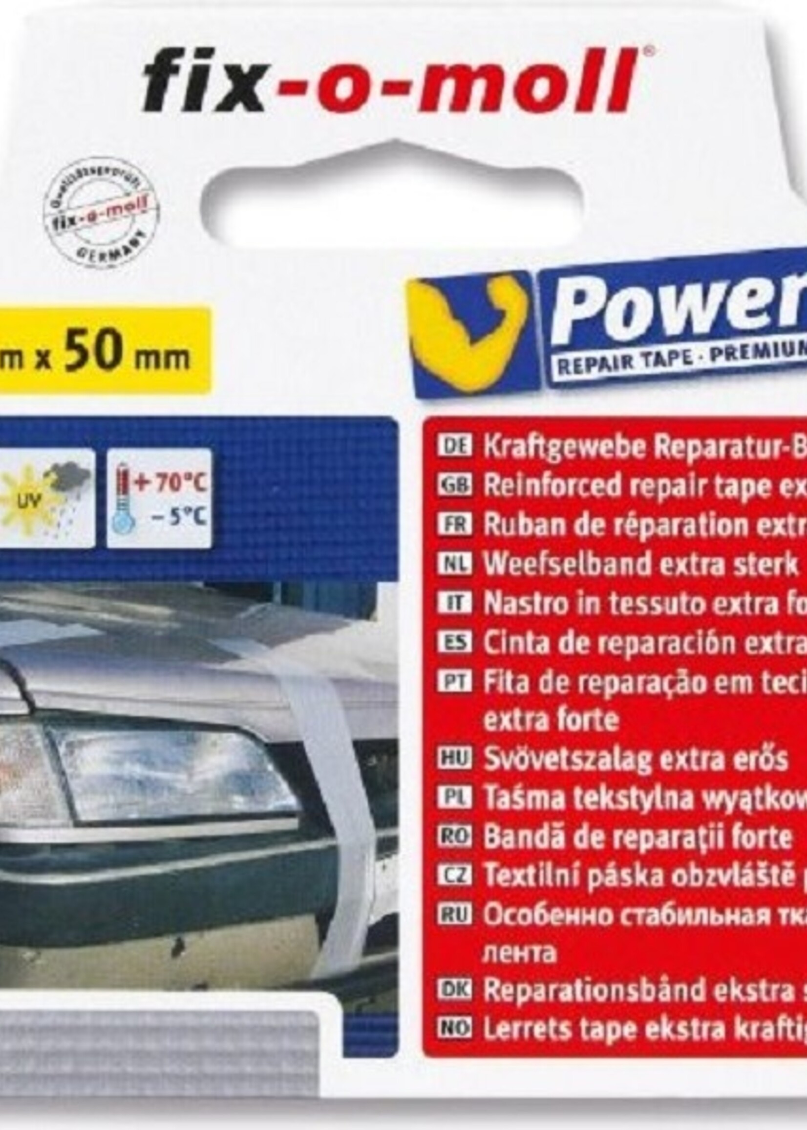 Fix-o-moll Weefselband grijs 10mx50mm