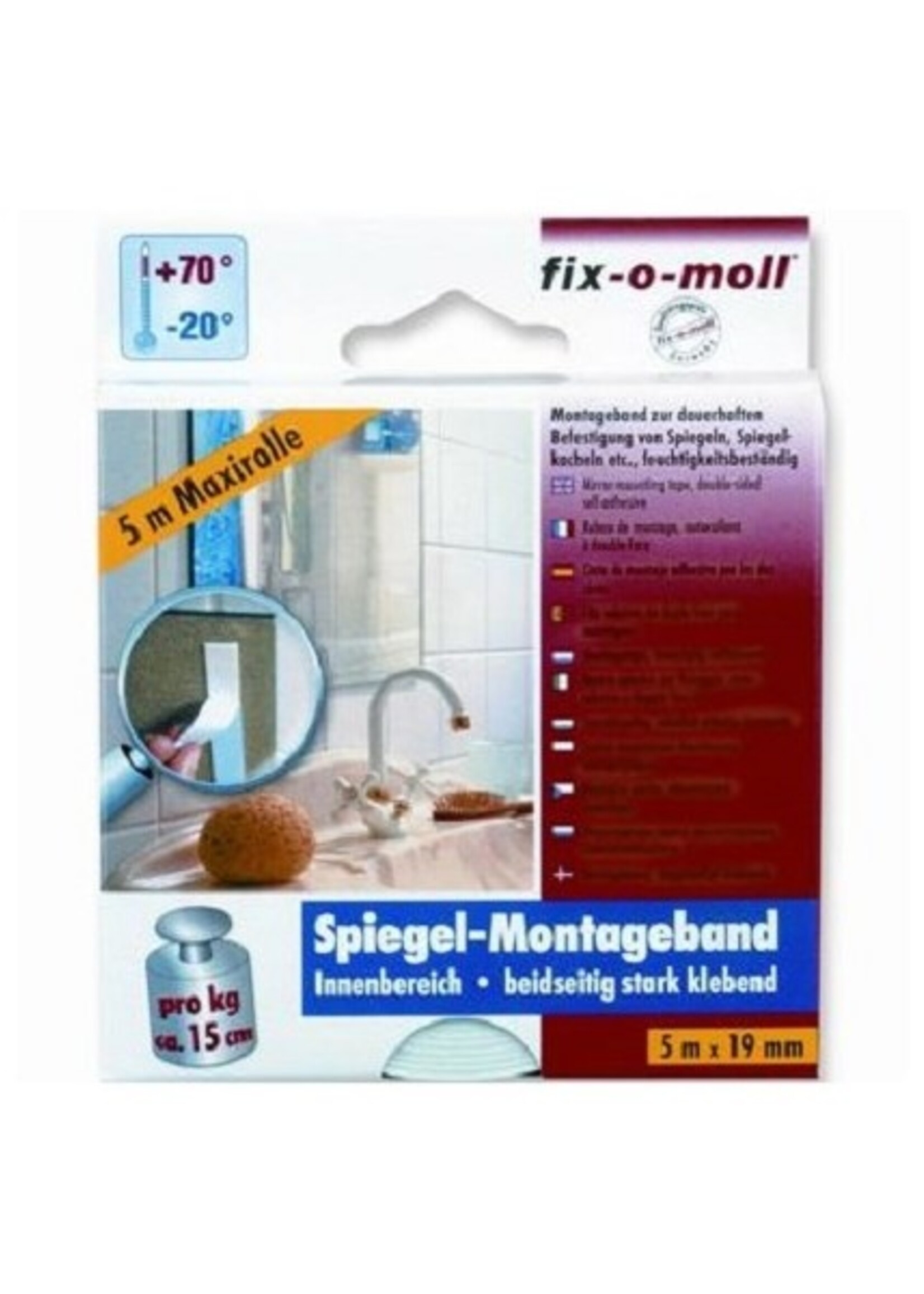 Fix-o-moll spiegel-montage 5mx19mm