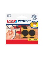 Tesa beschermvilt bruin Ø 22mm 12 stuks