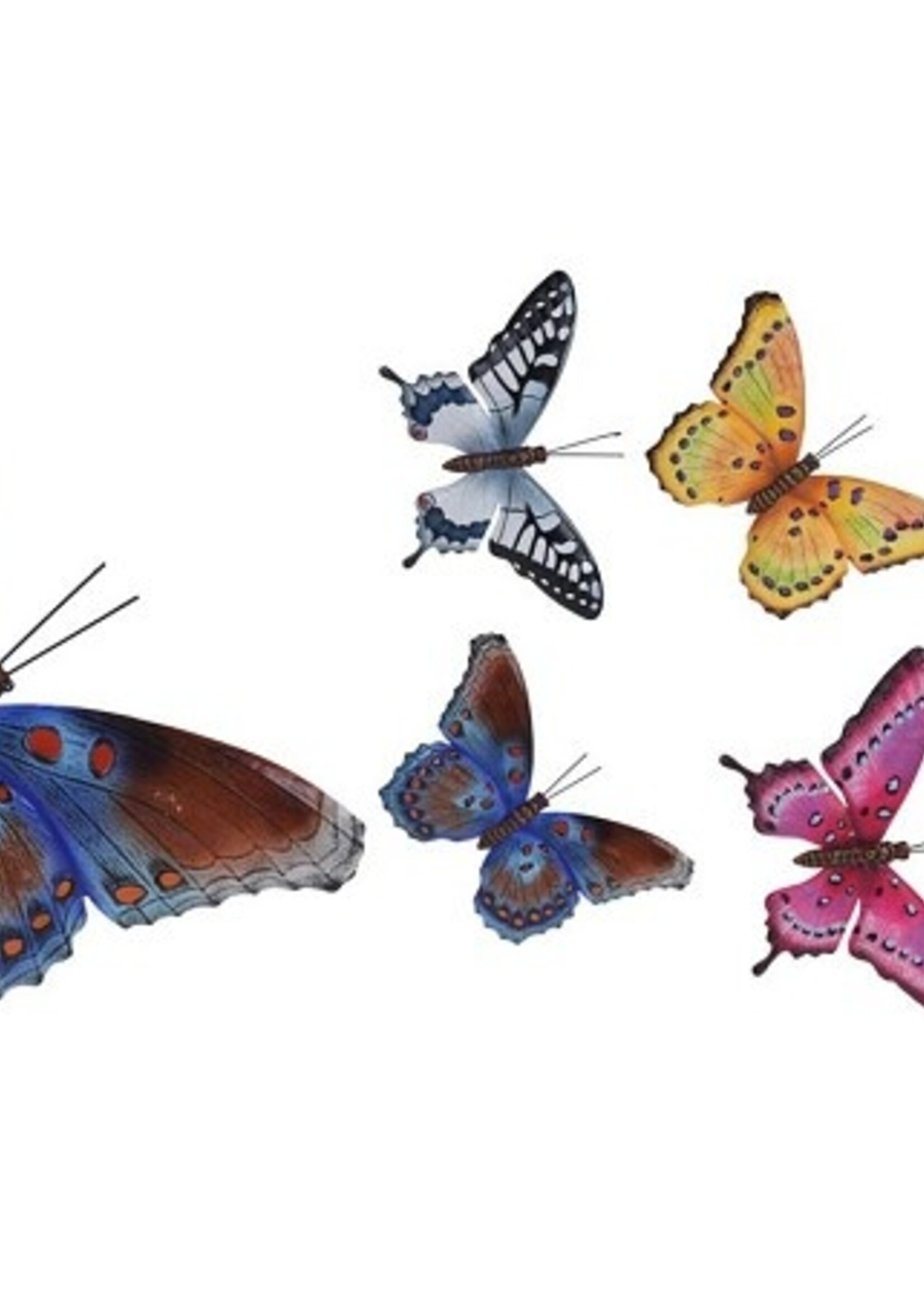 Muurdecoratie vlinder 25x37cm per stuk