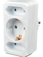 Verloopstekker 3-voudig 1x16A 2x2,5A