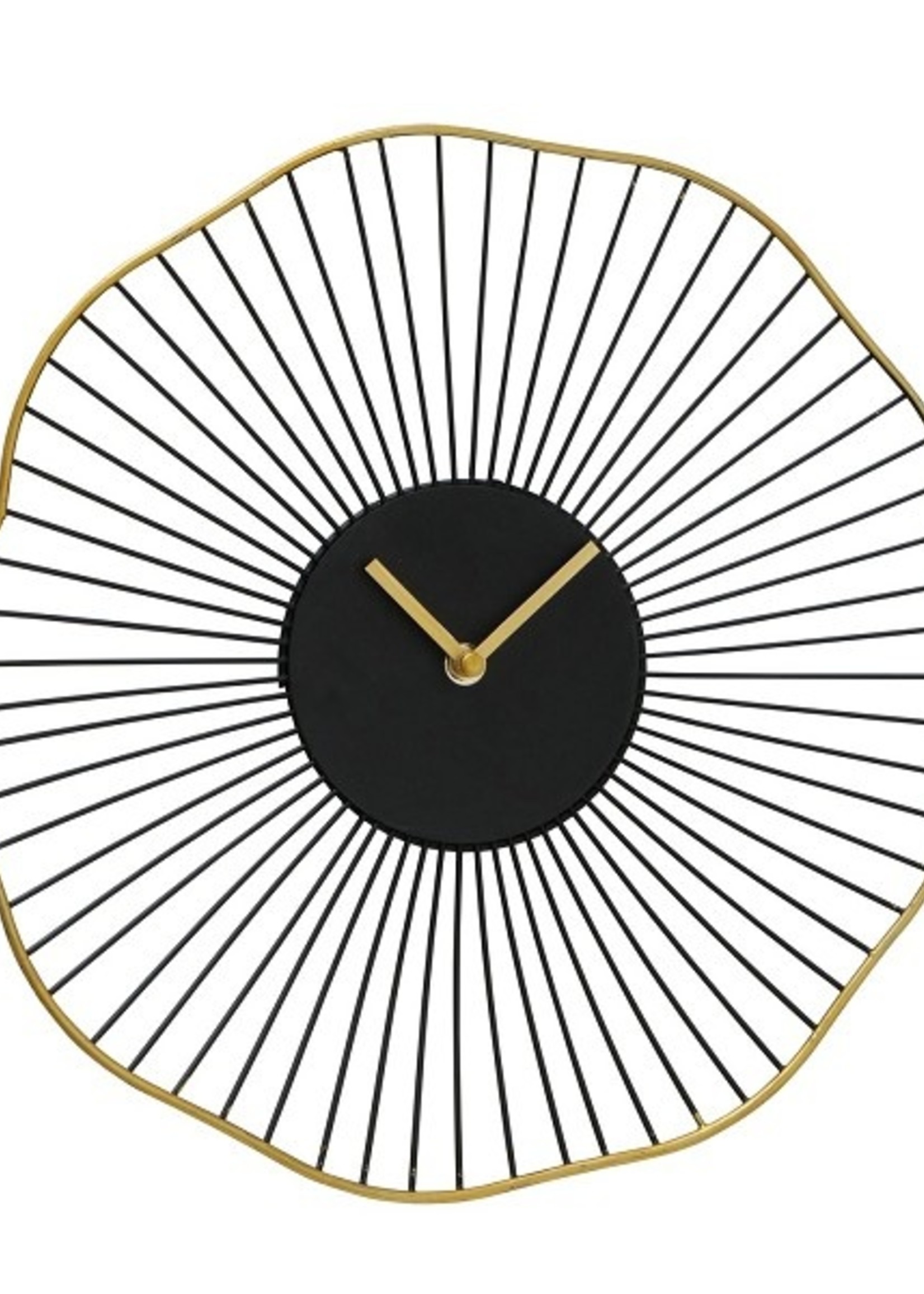 Boltze Home Wandklok Yoko ijzer Ø35cm zwart