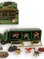 Dino vrachtauto 34cm met 3 frictie afschiet dino auto's