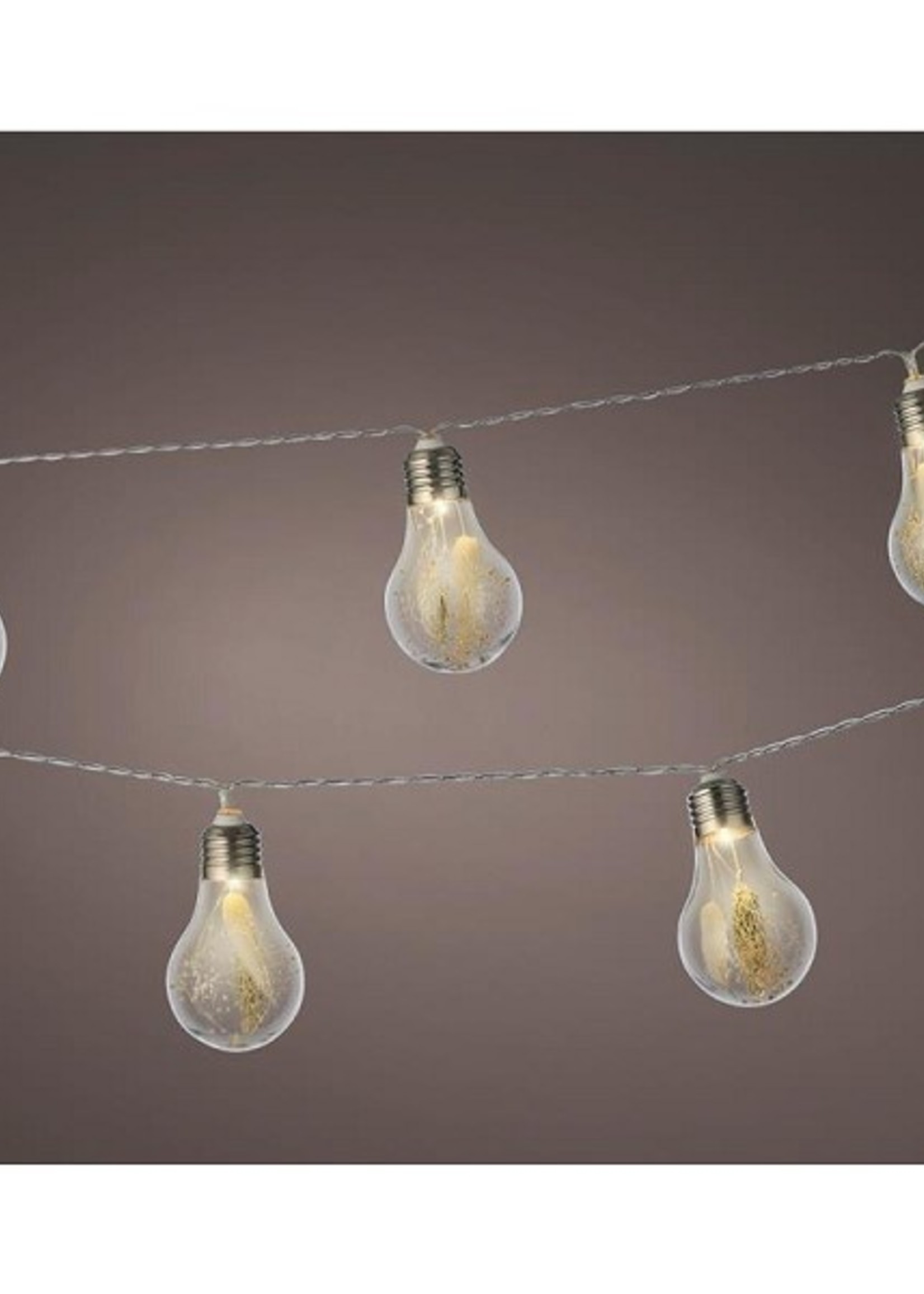 LED bulb stringerlichting met bloem 10 lampen lengte 180cm werkt op 2xAA