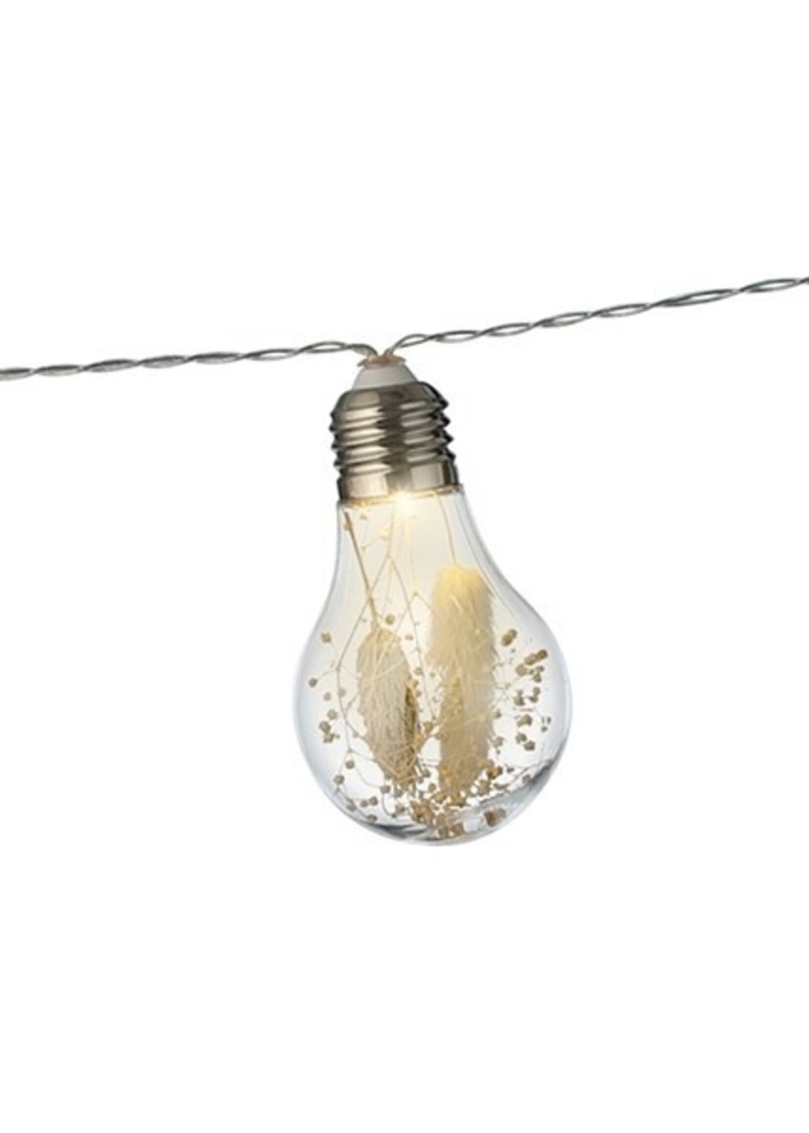 LED bulb stringerlichting met bloem 10 lampen lengte 180cm werkt op 2xAA
